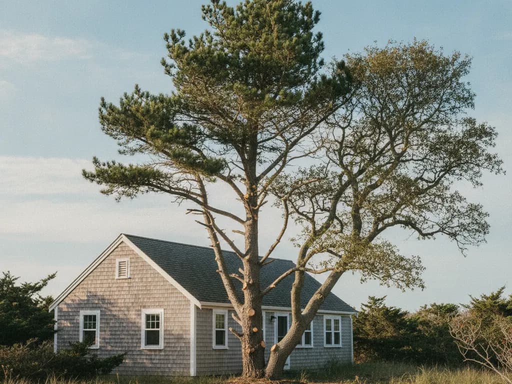 Serviço de Árvores numa propriedade em Cape Cod